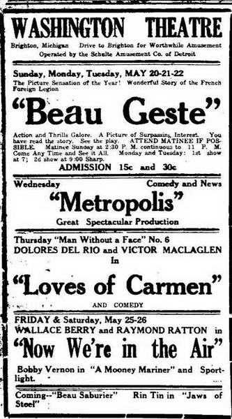 Washington Theatre - May 16 1928 (newer photo)